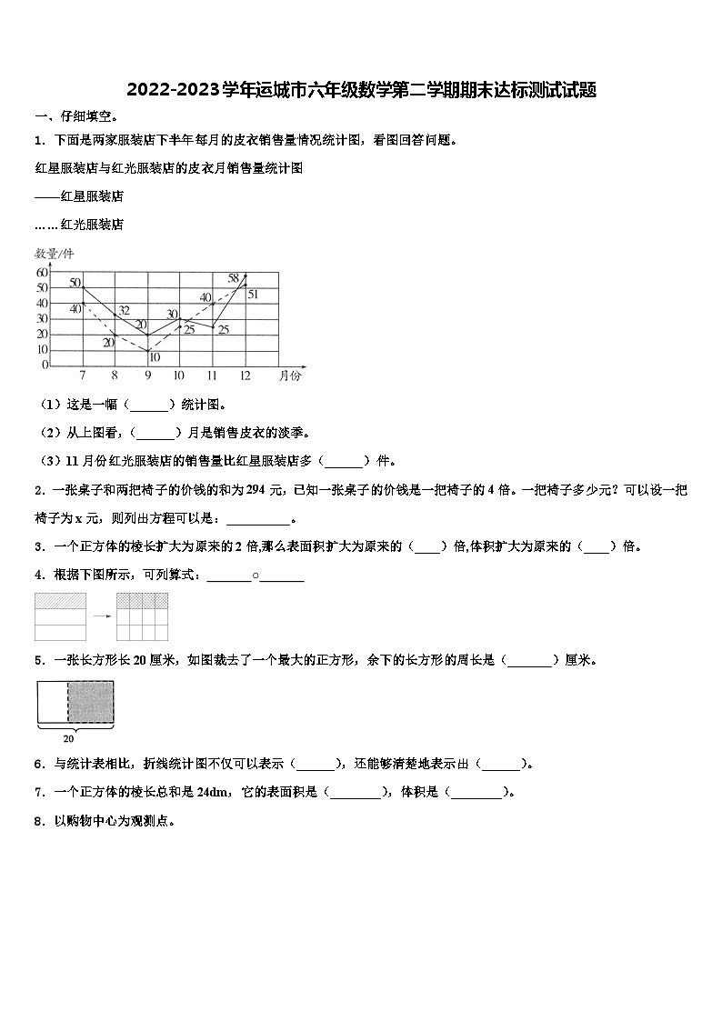 2022-2023学年运城市六年级数学第二学期期末达标测试试题含解析第1页