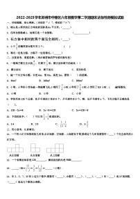 2022-2023学年郑州市中原区六年级数学第二学期期末达标检测模拟试题含解析