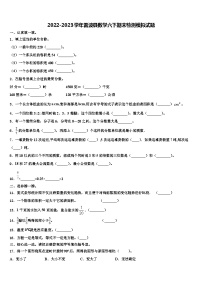 2022-2023学年雷波县数学六下期末检测模拟试题含解析