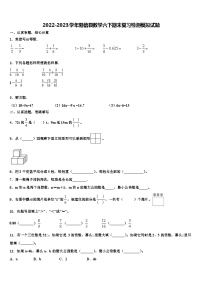 2022-2023学年阳信县数学六下期末复习检测模拟试题含解析