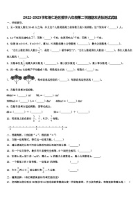 2022-2023学年铜仁地区数学六年级第二学期期末达标测试试题含解析