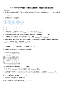 2022-2023学年高阳县小学数学六年级第二学期期末综合测试试题含解析