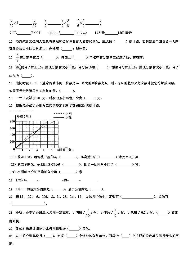 2022-2023学年鹤岗市萝北县数学六下期末联考模拟试题含解析02