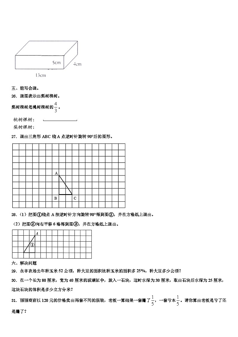2022-2023学年黑龙江省哈尔滨市双城区数学六下期末考试试题含解析第3页