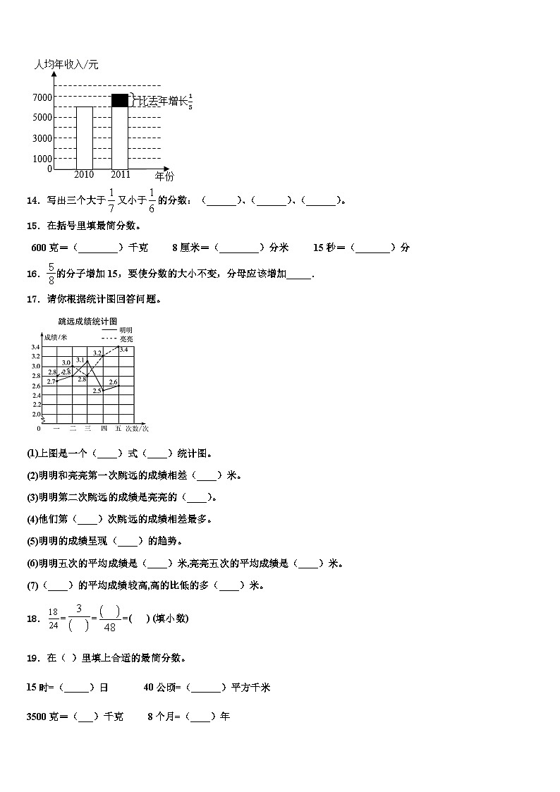2022-2023学年黑龙江省七台河市数学六年级第二学期期末统考试题含解析第2页