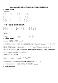 2022-2023学年鹿泉市六年级数学第二学期期末检测模拟试题含解析