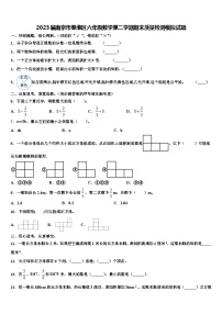 2023届南京市秦淮区六年级数学第二学期期末质量检测模拟试题含解析