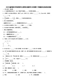 2023届内蒙古呼和浩特市土默特左旗数学六年级第二学期期末达标测试试题含解析