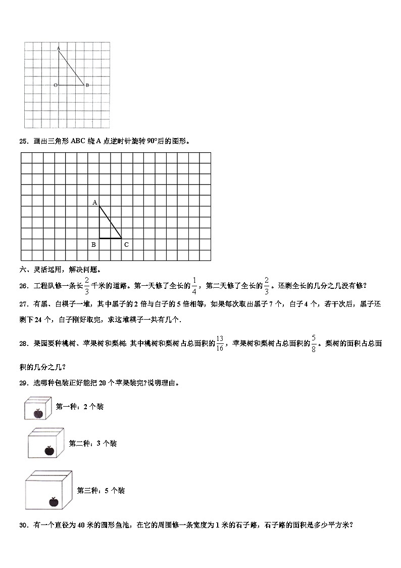 2023届吉林省辽源市东辽县数学六年级第二学期期末调研试题含解析第3页