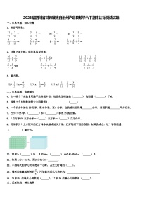 2023届四川省甘孜藏族自治州泸定县数学六下期末达标测试试题含解析