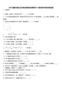 2023届四川省乐山市峨边彝族自治县数学六下期末教学质量检测试题含解析