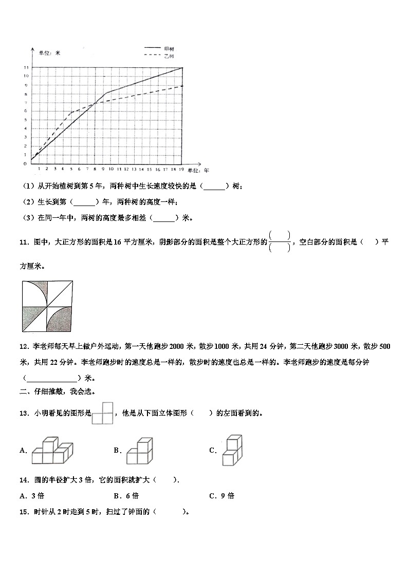 2022-2023学年广西壮族河池市大化瑶族自治县数学六年级第二学期期末学业水平测试试题含解析02