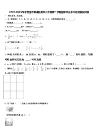 2022-2023学年贵港市覃塘区数学六年级第二学期期末学业水平测试模拟试题含解析