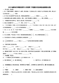 2023届娄底市娄星区数学六年级第二学期期末质量跟踪监视模拟试题含解析