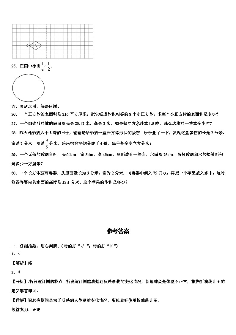 2023届天津市宝坻区数学六年级第二学期期末调研模拟试题含解析第3页