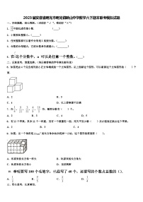 2023届安徽省明光市明光镇映山中学数学六下期末联考模拟试题含解析