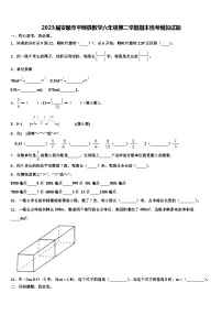 2023届安顺市平坝县数学六年级第二学期期末统考模拟试题含解析