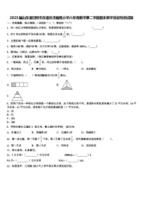 2023届山东省日照市东港区济南路小学六年级数学第二学期期末教学质量检测试题含解析