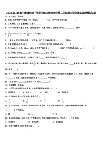 2023届山东省宁津县育新中学小学部六年级数学第二学期期末学业质量监测模拟试题含解析