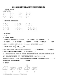 2023届山东省泰安市泰山区数学六下期末考试模拟试题含解析