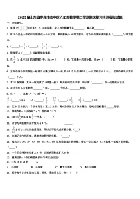 2023届山东省枣庄市市中区六年级数学第二学期期末复习检测模拟试题含解析