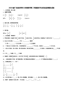 2023届广东省东莞市六年级数学第二学期期末学业质量监测模拟试题含解析