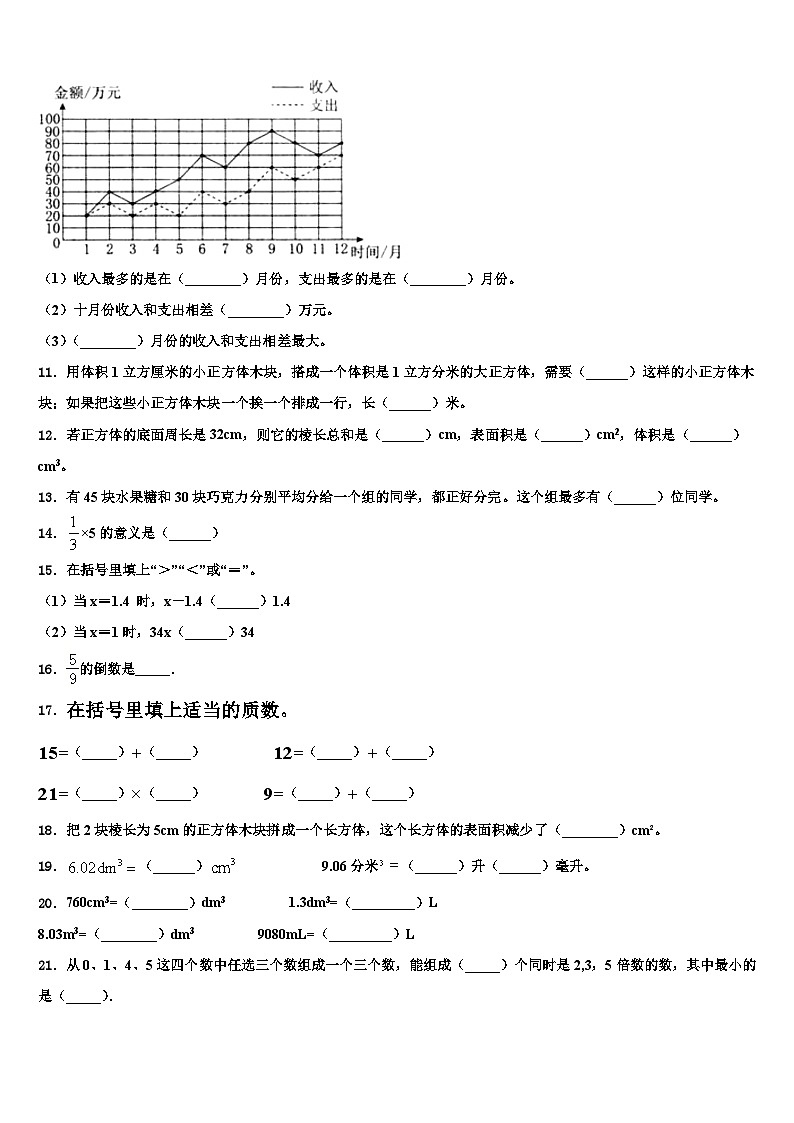 2023届平果县数学六年级第二学期期末教学质量检测模拟试题含解析第2页