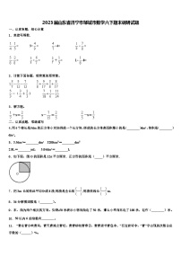 2023届山东省济宁市邹城市数学六下期末调研试题含解析