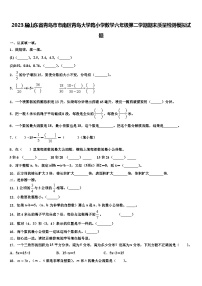 2023届山东省青岛市市南区青岛大学路小学数学六年级第二学期期末质量检测模拟试题含解析