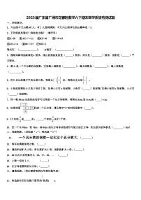 2023届广东省广州市花都区数学六下期末教学质量检测试题含解析