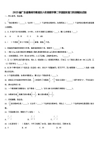 2023届广东省惠州市惠城区六年级数学第二学期期末复习检测模拟试题含解析