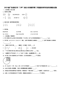 2023届广东省陆丰市“三甲”地区六年级数学第二学期期末教学质量检测模拟试题含解析