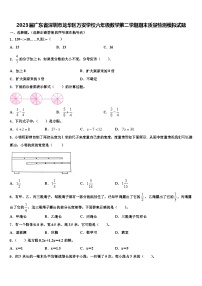 2023届广东省深圳市龙华区万安学校六年级数学第二学期期末质量检测模拟试题含解析