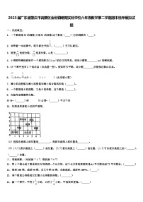 2023届广东省肇庆市高要区金利镇朝阳实验学校六年级数学第二学期期末统考模拟试题含解析