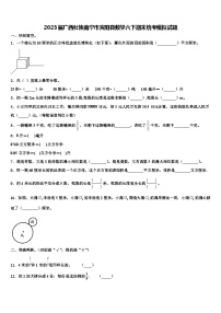 2023届广西壮族南宁市宾阳县数学六下期末统考模拟试题含解析