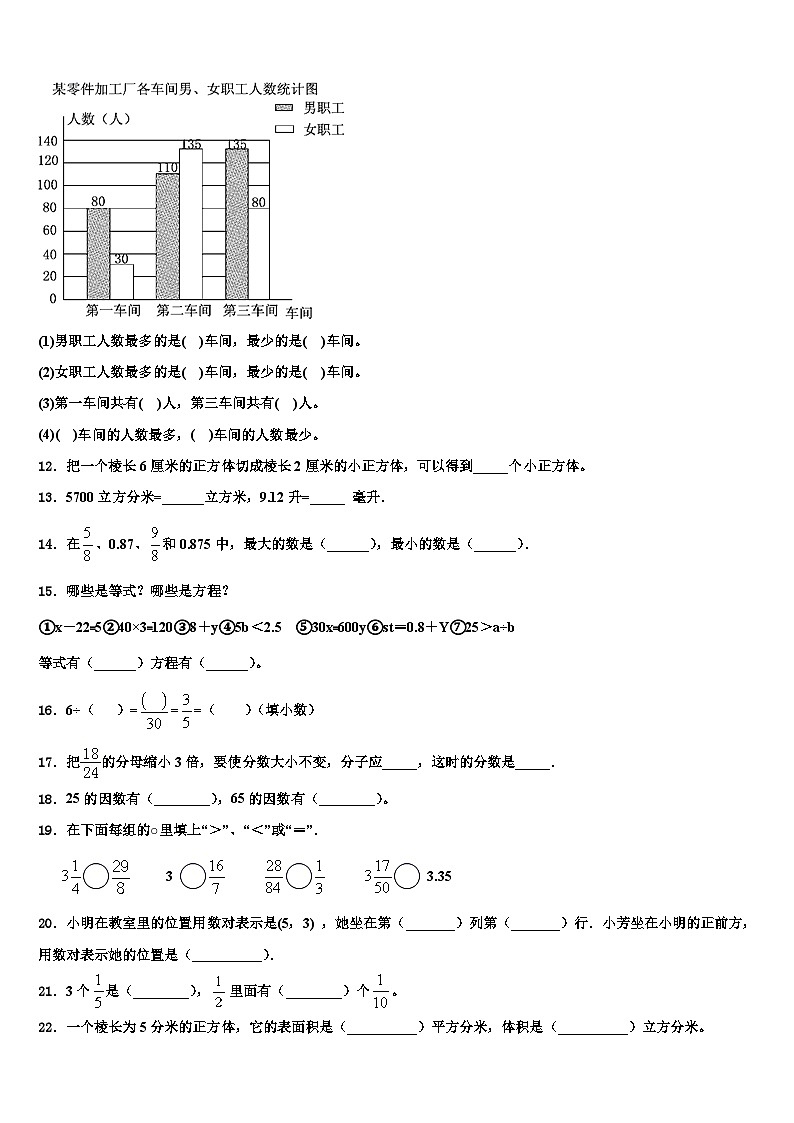2023届当涂县数学六年级第二学期期末调研试题含解析第2页