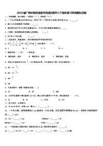 2023届广西壮族防城港市防城区数学六下期末复习检测模拟试题含解析