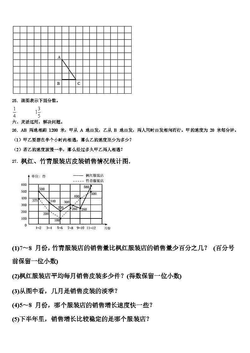 2023届广西壮族柳州市融安县数学六年级第二学期期末质量检测试题含解析03