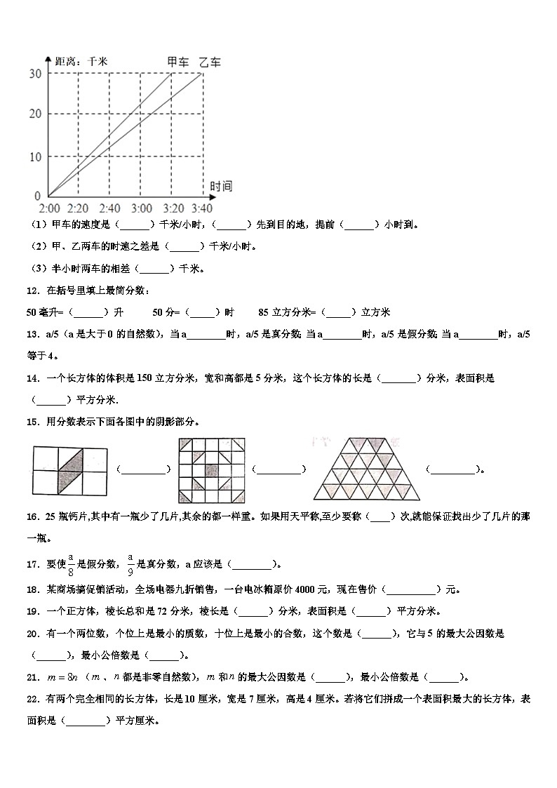 2023届成县数学六下期末质量检测模拟试题含解析第2页