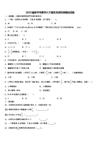 2023届恩平市数学六下期末质量检测模拟试题含解析