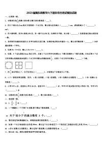 2023届揭东县数学六下期末综合测试模拟试题含解析