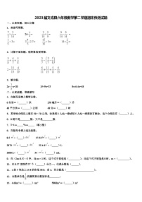 2023届文成县六年级数学第二学期期末预测试题含解析