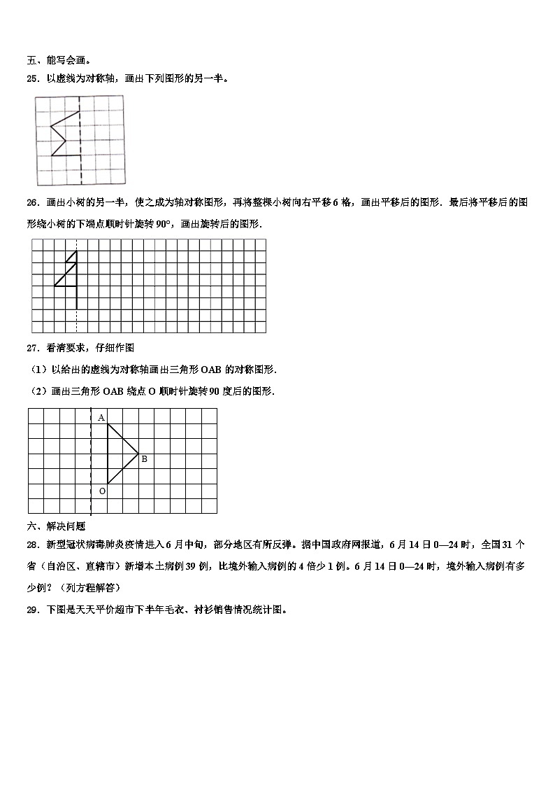 2023届新疆维吾尔巴音郭楞蒙古自治州和静县数学六下期末达标检测试题含解析03