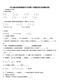 2023届永州市新田县数学六年级第二学期期末复习检测模拟试题含解析