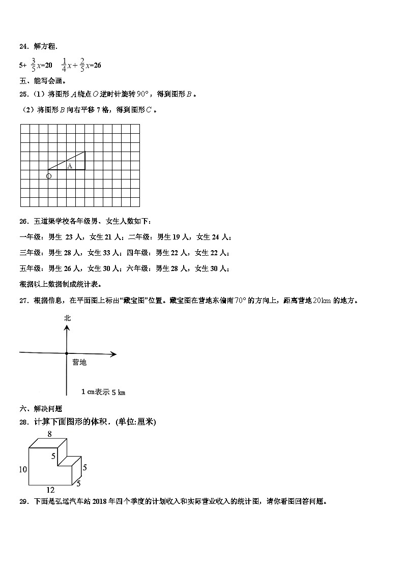 2023届永平县数学六年级第二学期期末检测模拟试题含解析第3页