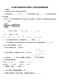 2023届江苏省淮安实验小学数学六下期末质量检测模拟试题含解析