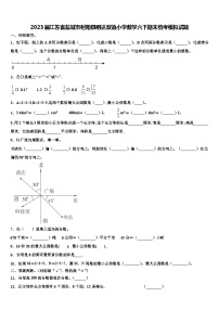 2023届江苏省盐城市射阳县明达双语小学数学六下期末统考模拟试题含解析