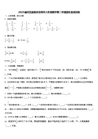 2023届河北省保定定州市六年级数学第二学期期末监测试题含解析