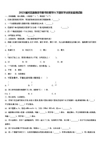 2023届河北省保定市新市区数学六下期末学业质量监测试题含解析