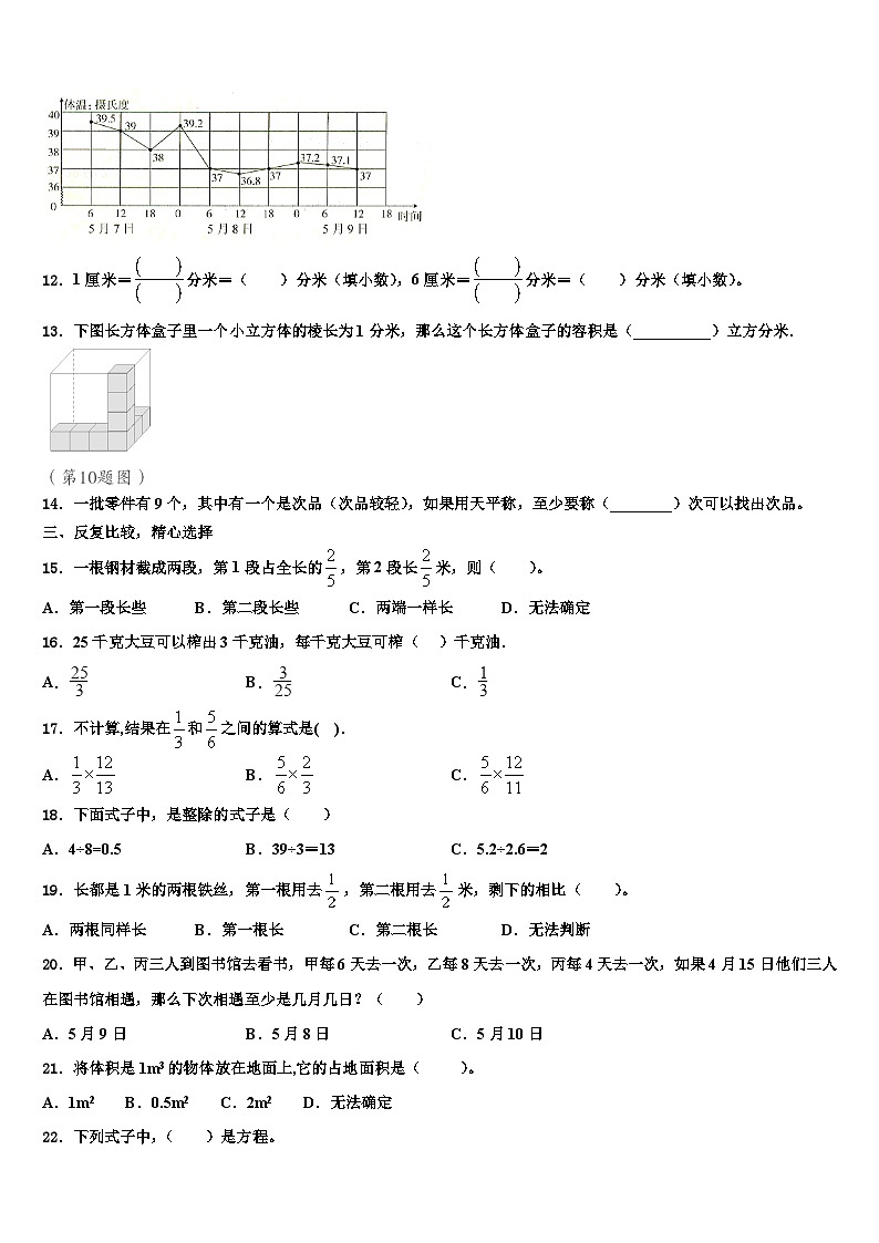 2023届河北省秦皇岛市抚宁区六年级数学第二学期期末考试试题含解析第2页